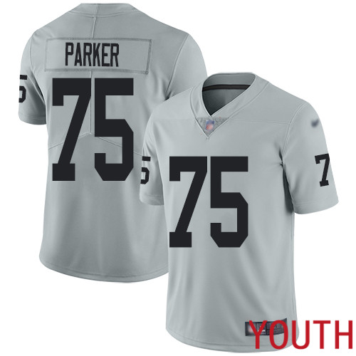 Oakland Raiders Limited Silver Youth Brandon Parker Jersey NFL Football #75 Inverted Legend Jersey->women nfl jersey->Women Jersey